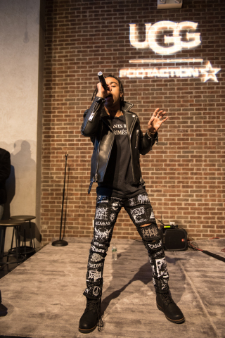 Vic Mensa performs at UGG x Footaction private event in New York City. (Photo: Business Wire)