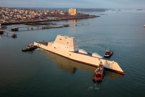 The new guided missile destroyer USS Zumwalt (DDG 1000), along with the USS Michael Monsoor (DDG 1001), will head to BAE Systems’ shipyard in San Diego for post-construction work.(Photo: U.S. Navy)