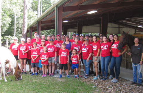Chevron Phillips Chemical assists multiple agencies for its United Way Day of Caring projects, including Panther Creek Inspiration Ranch in Montgomery County, Texas. (Photo: Business Wire)