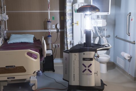 Beaufort Memorial Hospital has deployed "Violet," a high-tech portable disinfection robot capable of wiping out deadly superbugs in just minutes. The Xenex LightStrike Germ-Zapping Robot uses intense pulses of xenon UV light to quickly destroy antibiotic-resistant bacteria like MRSA and C.diff before they can pose a threat to patient and employee safety. (Photo: Business Wire)