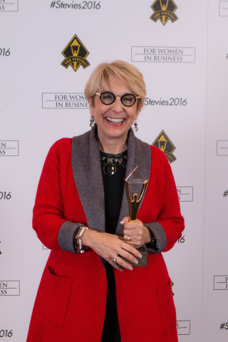 Peggy Klaus wins the 2016 Stevie Gold Award for Coach of the Year, Women in Business! (Photo: Business Wire).