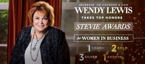 Wendy Lewis, Co-founder and COO of Jeunesse received six Stevie Awards, making her the top individual award-winner in the 2016 Stevie Awards for Women in Business. (Photo: Business Wire)