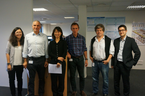 Signature of the CIMC IT / TRAXENS Agreement in TRAXENS offices in Marseilles, France on 18th November 2016 From left to right Xin Tong, Business manager, CIMC IT; Michel Fallah, Founder and CEO, TRAXENS; Likun Shi, Vice General Manager, CIMC IT; Jacques Delort, VP Strategic Marketing & IT, TRAXENS; Tim Baker, Marketing and Communications Director, TRAXENS; Lucas Moulin, Program Director, TRAXENS