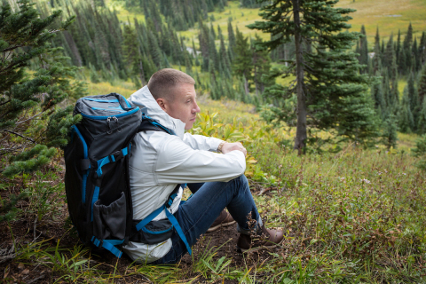 Macklemore wearing Columbia's OutDry Extreme ECO Jacket in the Pacific Northwest. (Photo: Business Wire)