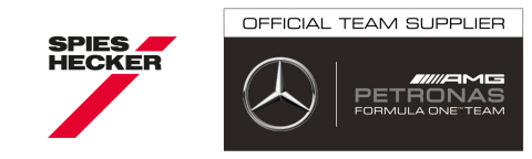 Spies Hecker®, Official Team Supplier for the MERCEDES AMG PETRONAS Formula OneTM Team. (Graphic: Axalta)