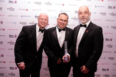 NICE customer Virgin Money won Best Use of Voice of the Customer at the prestigious 2016 Engage Awards in London (photo credit: Engage Business Media Ltd)