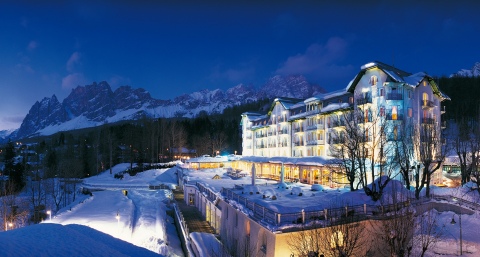 Cristallo, a Luxury Collection Resort & Spa, Cortina - The spectacular Dolomites mountain and the hotel's exterior (Photo: Business Wire)