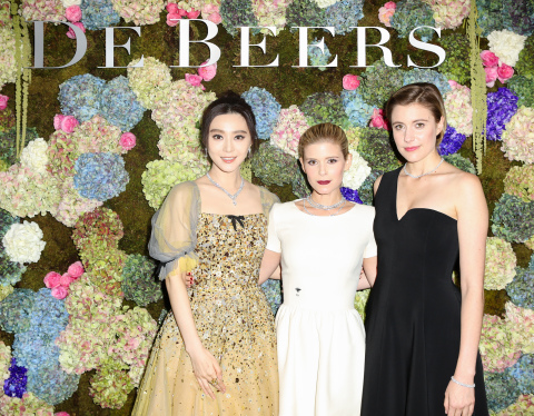 Fan Bingbing, Kate Mara and Greta Gerwig attend the De Beers Madison Avenue Opening (Photo: Business Wire) 