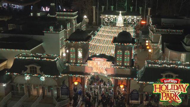 Couples Pucker Up at Six Flags Parks to Break Guinness World Record for Most couples kissing under the mistletoe at multiple locations