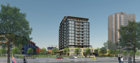 Brickstone Partners 3100 Lake Street proposed 13-story scheme (Photo: Business Wire)