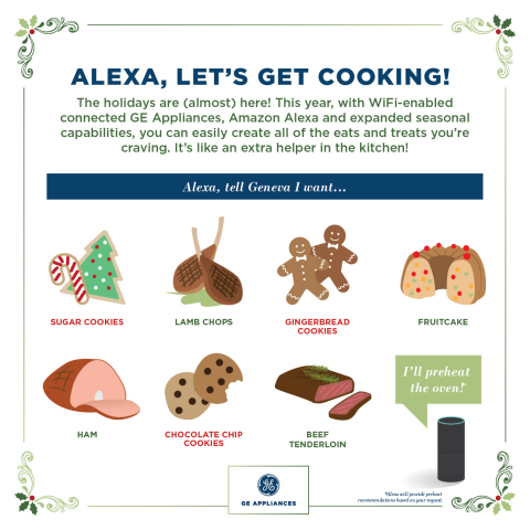 The holidays are (almost) here! GE Appliances and Amazon Alexa have expanded with seasonal capabilities. (Photo: GE Appliances, a Haier company)