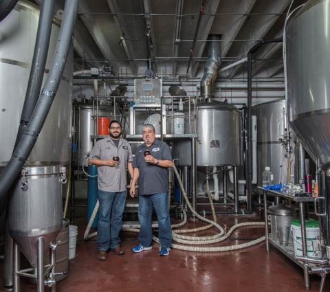 Luis Brignoni and his father Luis Brignoni Sr. (“Pops”) of Wynwood Brewing Co. (Photo: Business Wire)