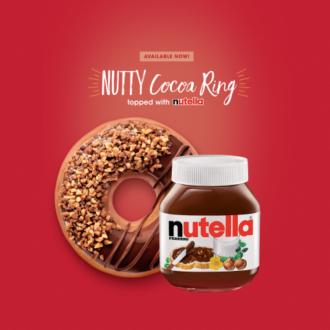 The Nutty Cocoa Ring is now available at participating Krispy Kreme shops. (Photo: Business Wire)