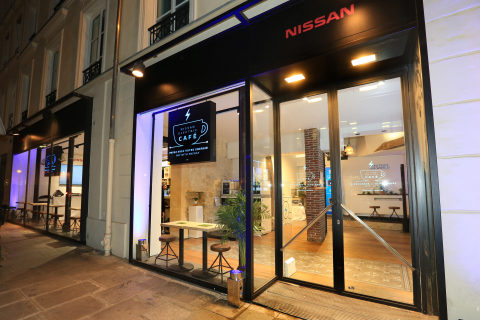 New Nissan Electric Café opens in Paris as the brand celebrates three billion EV kilometres worldwide (Photo: Nissan)