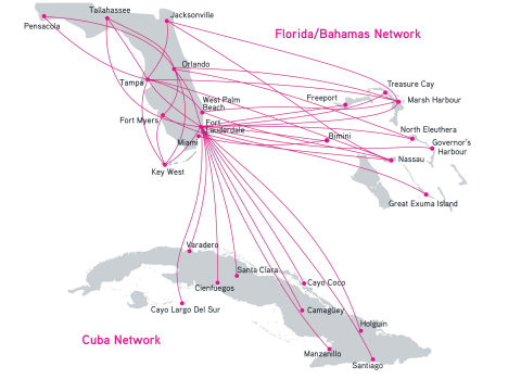 Silver Airways  operates more routes within Florida, between Florida and the Bahamas, and between the U.S. and Cuba than any other airline. (Photo: Business Wire)