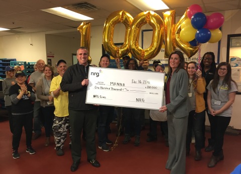 MANNA Receives $100,000 from the NRG Gives Program (Photo: Business Wire)