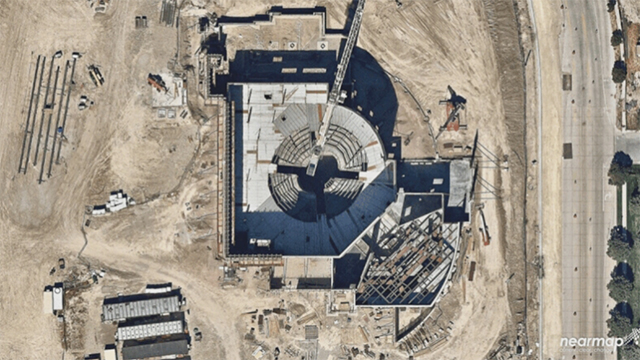 Nearmap high-resolution, frequently updated imagery shows progress on the construction of the new Hale Centre Theatre in Sandy, Utah.