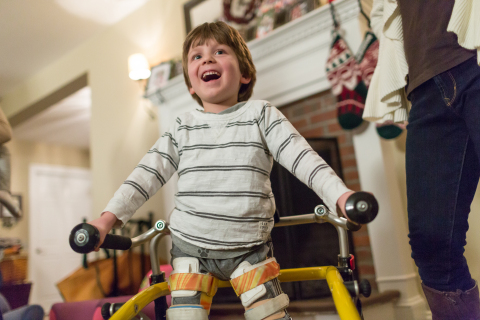 Photo of Braeden Farrell, who has spinal muscular atrophy (SMA). (Photo: Biogen)