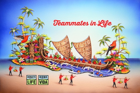 The 2017 Donate Life Rose Parade Float, "Teammates in Life," honors the gift of organ, tissue and eye donation. (Photo: Business Wire)