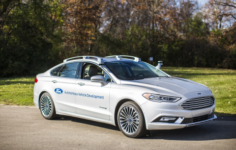 Ford Motor Company is introducing its next-generation Fusion Hybrid autonomous development vehicle. The new vehicle uses the current Ford autonomous vehicle platform, but ups the processing power with new computer hardware. Electrical controls are closer to production-ready, and adjustments to the sensor technology, including placement, allow the car to better see what's around it. New LiDAR sensors have a sleeker design and more targeted field of vision, which enables the car to now use just two sensors rather than four, while still getting just as much data. (Photo: Business Wire)
