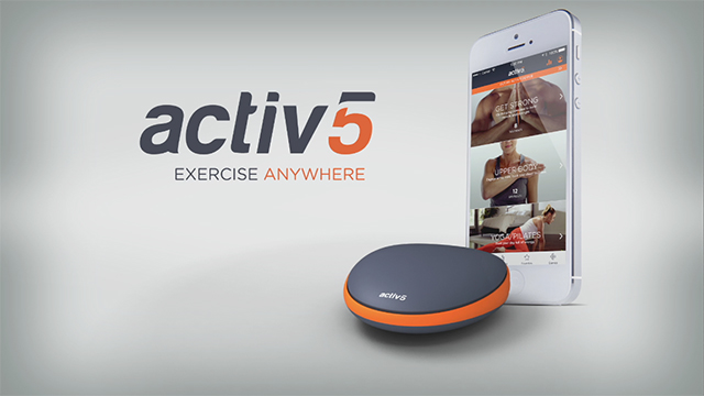 A revolution in daily fitness, Activ5 by Activebody is a wireless-enabled, isometric-based strength training device that coaches users through 5-minute, low-impact, full-body workouts, allowing anyone with a smartphone to exercise anywhere while having fun. 