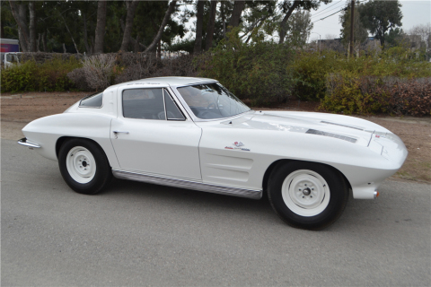 Legendary racer Mickey Thompson’s ’63 Chevrolet Corvette Z06 Big Tank Coupe (Lot #1363) is one of 63 Sting Ray Coupes with the RPO Z06 racing option and will cross the Scottsdale Barrett-Jackson auction block (Photo: Business Wire)