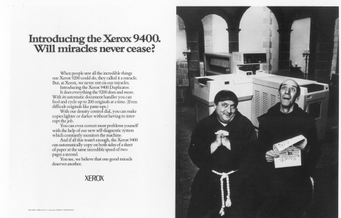 Xerox reinvents the classic Brother Dominic commercial of 1977 to show that while the world's need to share information has endured, the digital era has ushered in a transformation in the way organizations communicate, connect and work productively. (Photo: Business Wire)