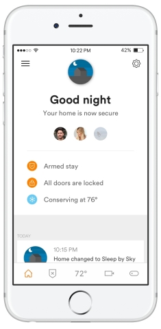 Sky can automatically manage temperature and security settings  (Photo: Business Wire) 