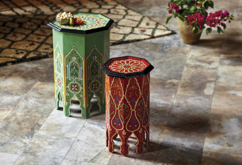 Hexagonal Marrakech Occasional Tables from the CRAFT: Morocco Collection at Cost Plus World Market (Photo: Business Wire)