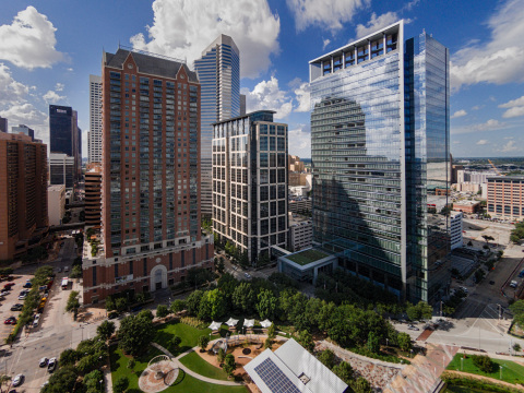 Columbia Property Trust has exited the Houston market with the sale of three office properties to Spear Street Capital, including 5 Houston Center. (Photo: Business Wire)