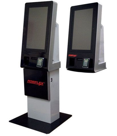 In 2016, Posiflex acquired KIOSK to combine superior kiosk design with highly durable Posiflex transaction components. The Stellar series is available as a free standing or countertop. The enclosure can be customized as needed and is ADA compliant for self-service access to all your customers. (Photo: Business Wire)