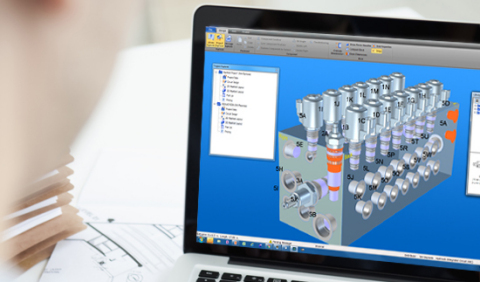 Eaton’s Circuit Design Software Studio is an easy-to-use platform that streamlines the process of designing custom manifolds. (Photo: Business Wire)