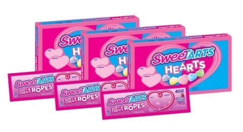 This season of love, show that special someone how you feel with special edition SweeTARTS Hearts (4.5 oz./MSRP: $1.50) and sweet and tangy SweeTARTS Soft & Chewy Ropes (1.8 oz./MSRP: $.89)! The perfect sweet addition for your Valentine’s Day cards, these treats with no artificial flavors or colors are great for love-themed recipes, gifts and décor to help unleash your inner Cupid. Learn more about SweeTARTS at SweeTARTSCandy.com and follow @SweeTARTSCandy on Facebook, Instagram and Snapchat! (Photo: Business Wire)