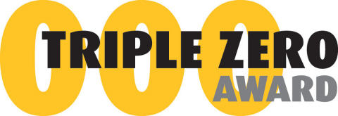 Trinseo's Triple Zero Award for zero injuries, spills and process safety incidents given to 21 manufacturing plants and three R&D teams for 2016. (Graphic: Business Wire)