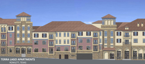 Architect's rendering of completed Terra Lago Apartments in Rowlett, Texas (Photo: Business Wire)