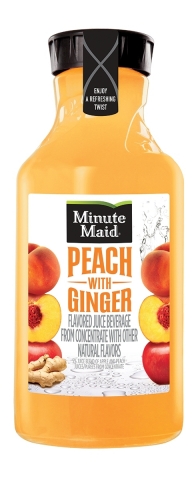 Minute Maid Peach with Ginger Juice Drink is available nationwide in a 59 fl oz serving size (Photo: Business Wire)