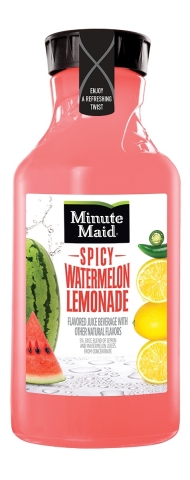 Minute Maid Spicy Watermelon Lemonade is available nationwide in a 59 fl oz serving size (Photo: Business Wire)