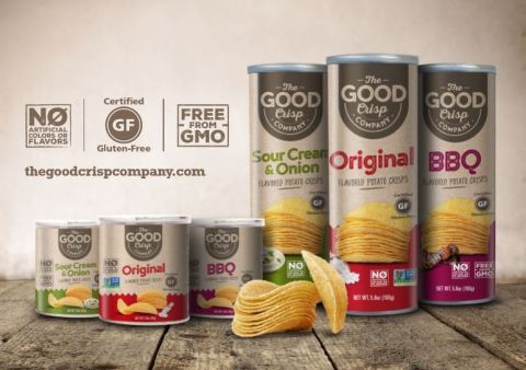The Good Crisp Company (formerly Mamee Stacked Crisps), today announced the launch of its new line of non-GMO and gluten-free canister potato crisps. (Photo: Business Wire)