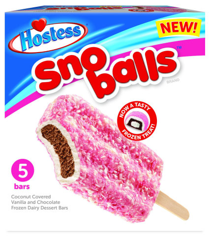 SNO BALLS BAR: Inspired by that iconic pink, coconut-dusted ball of marshmallowy goodness, this new novelty features the best of the Sno Ball: a delectable vanilla and chocolate center wrapped in delicate flakes of coconut. (Photo: Business Wire)