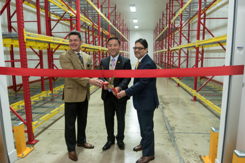 DHL Global Forwarding's ribbon cutting ceremony in San Juan, Puerto Rico, from left to right: Frank Cascante, head of Business Development Americas for DHL Temperature Management Solutions, DHL Global Forwarding; David Bang, global head of DHL Temperature Management Solutions/CEO LifeConEx, DHL Global Forwarding; and Javier Aleman, station manager and Thermonet manager, DHL Global Forwarding, Puerto Rico. (Photo: Business Wire)