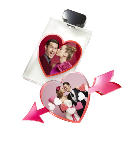 Shop Macy’s for loveable items for all this Valentine’s Day - Perfume Bottle frame and Arrow frame, $28 each (Photo: Business Wire)