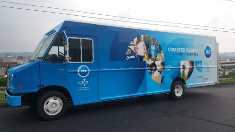 Procter & Gamble brings mobile relief to Louisiana residents affected by recent tornadoes with P&G product kits and Tide Loads of Hope (Photo: Business Wire)