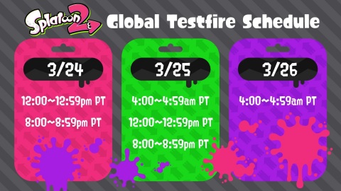 All indications are that the content for the Global Testfire will allow players to test four different main weapons, including the new Splat Dualies, as well as remixed versions of the iconic Splat Roller and Splat Charger. (Graphic: Business Wire)