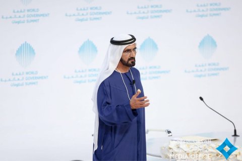 His Highness Sheikh Mohammed Bin Rashid Al Maktoum during his session at the World Government Summit 2017 (Photo: ME NewsWire)