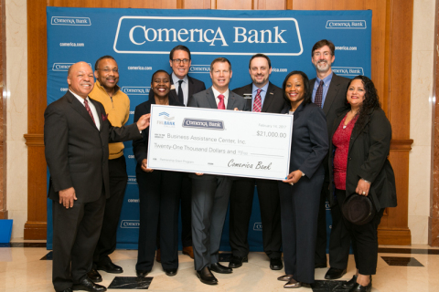 Oak Cliff nonprofit The Business Assistance Center was presented with a $21,000 grant through the Partnership Grant Program from FHLB Dallas and Comerica Bank today. (Photo: Business Wire)