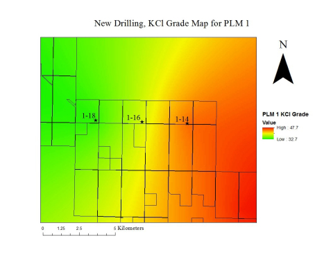 *Figure 1: KCl Grade for the Patience Lake 1 (PLM1) sub-member, the initial target zone. (Graphic: Business Wire)
