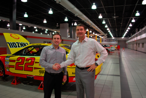 Stratasys President, Americas, Rich Garrity, with Tim Cindric, Team Penske President (Photo: Stratasys).