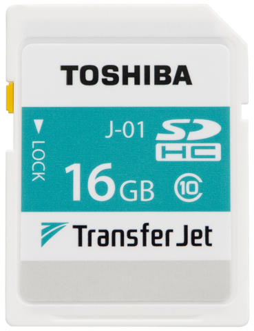 東芝：TransferJet(TM)搭載SDHCメモリカード 「SD-TJA016G」 （写真：ビジネスワイヤ）
