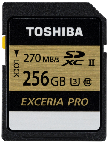 東芝：「EXCERIA PRO（TM）」UHS-IIインターフェース対応SDメモリカード「SDXU－Cシリーズ」256GBモデル （写真：ビジネスワイヤ）