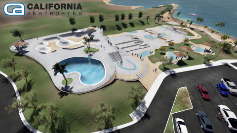 California Skateparks rendering for the Tinnell Memorial Skate Park. Lake Havasu City, Ariz. Photo Credit: @MRZ